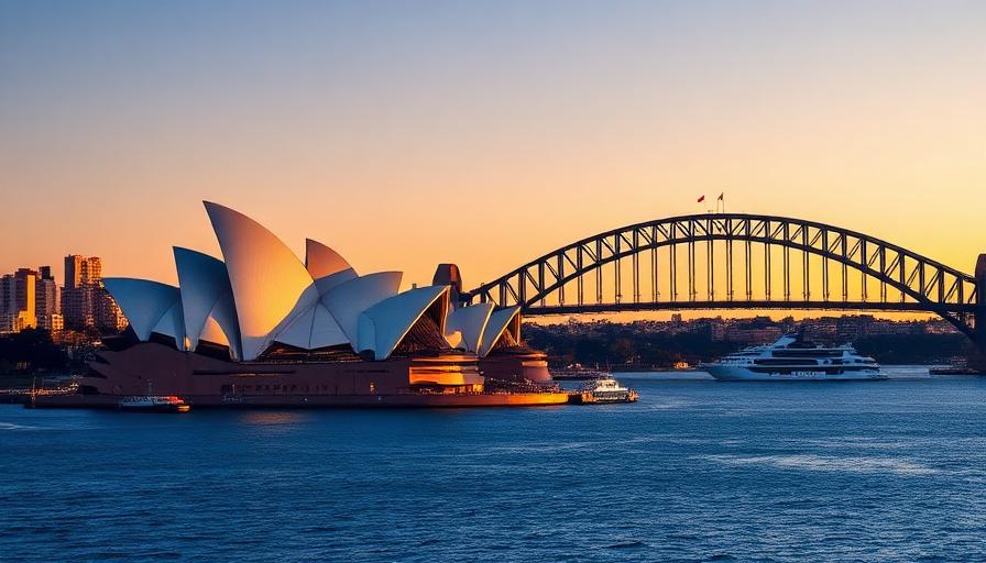 Sydney Harbour Bridge and Opera House skyline, New South Wales