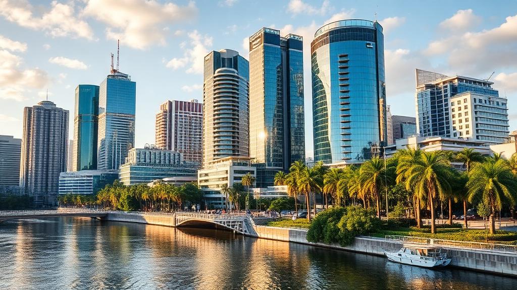 Brisbane South Bank commercial area, Queensland