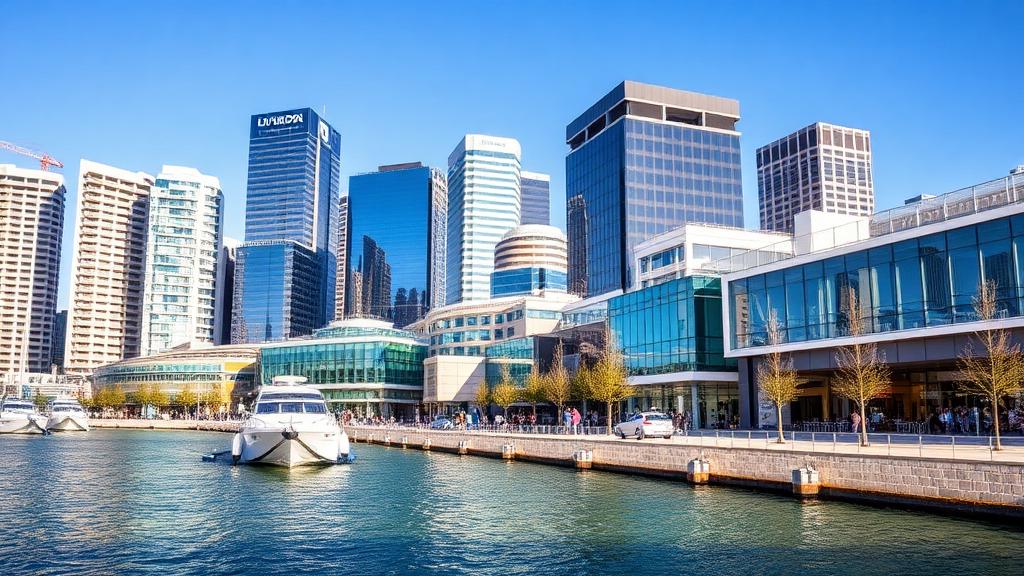 Perth Elizabeth Quay business waterfront, Western Australia
