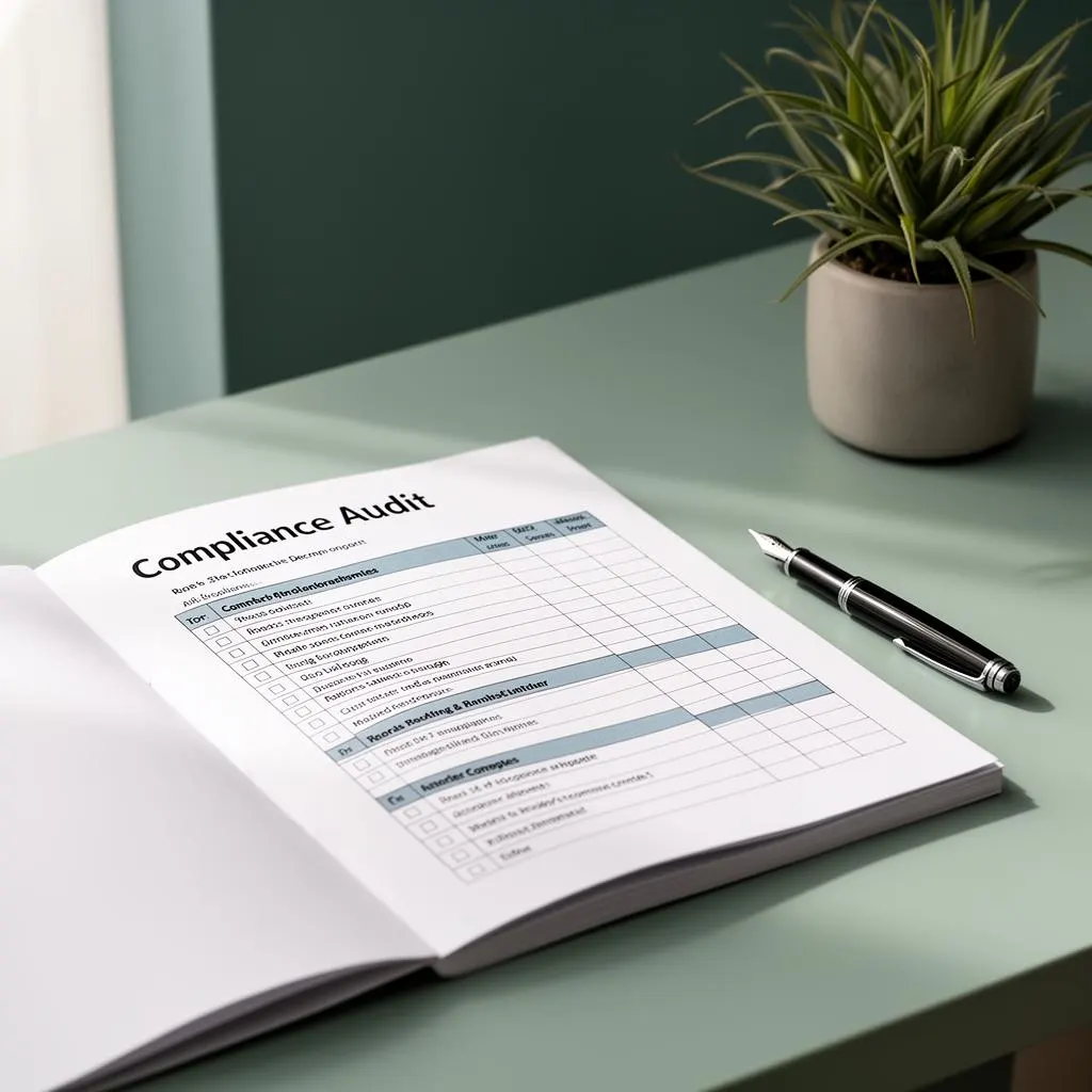 Compliance audit checklist on a desk representing NDIS audit due diligence