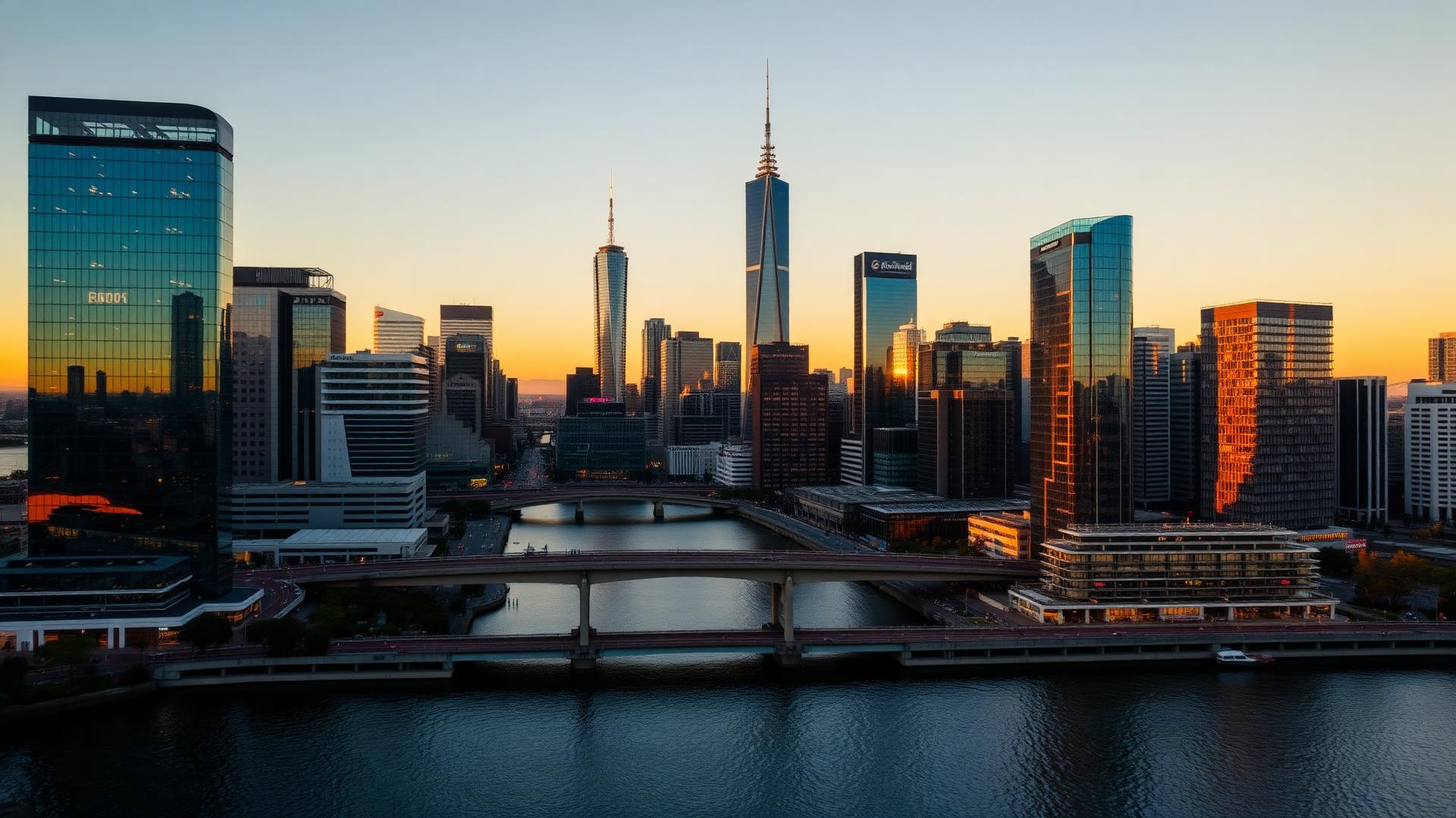 NDIS Business Sales Australia – Buy and sell NDIS businesses Melbourne CBD skyline at golden hour with Yarra River